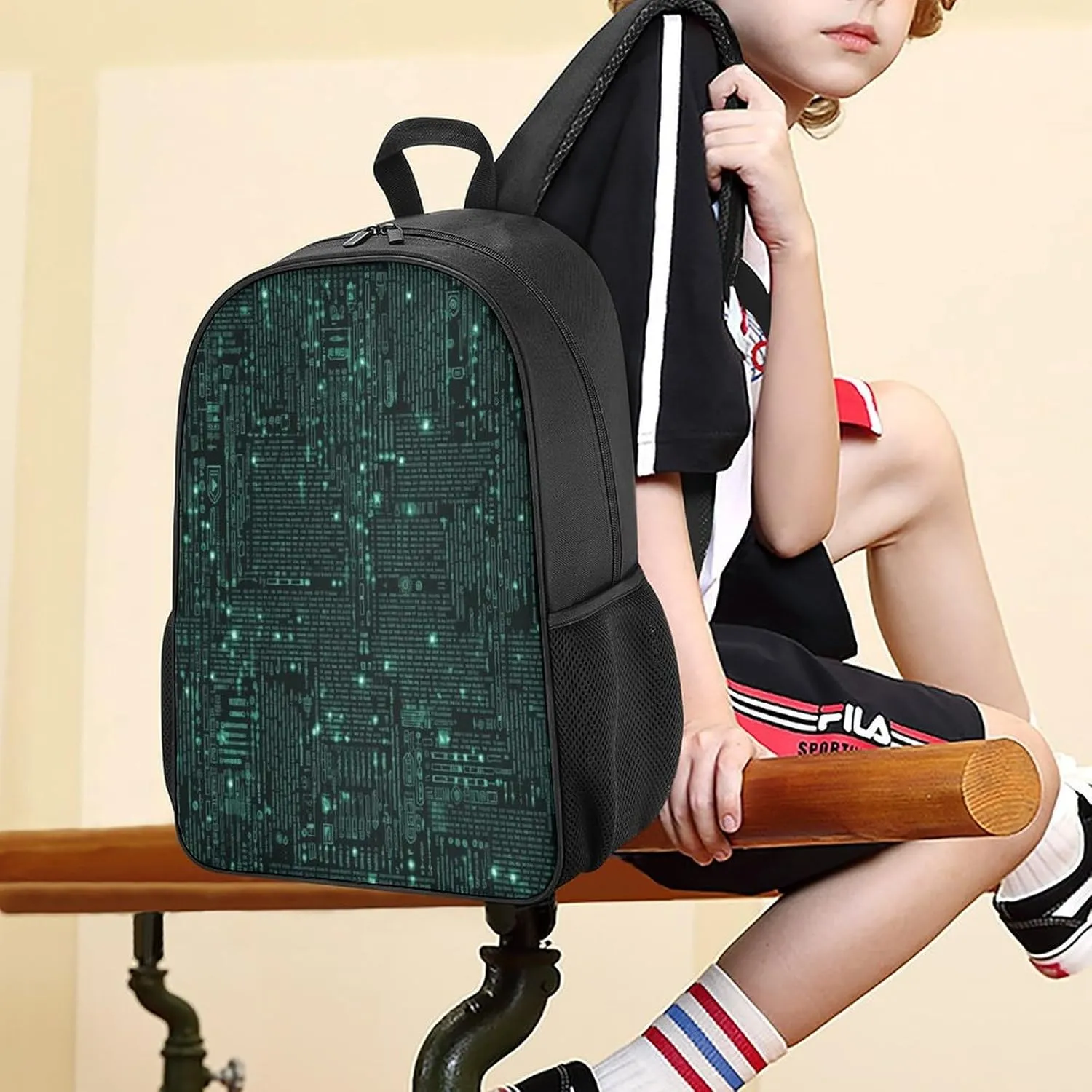 Lightweight Backpacks Cute Travel Bag Durable Hacker Printing Small Travel Backpack For Women & Men