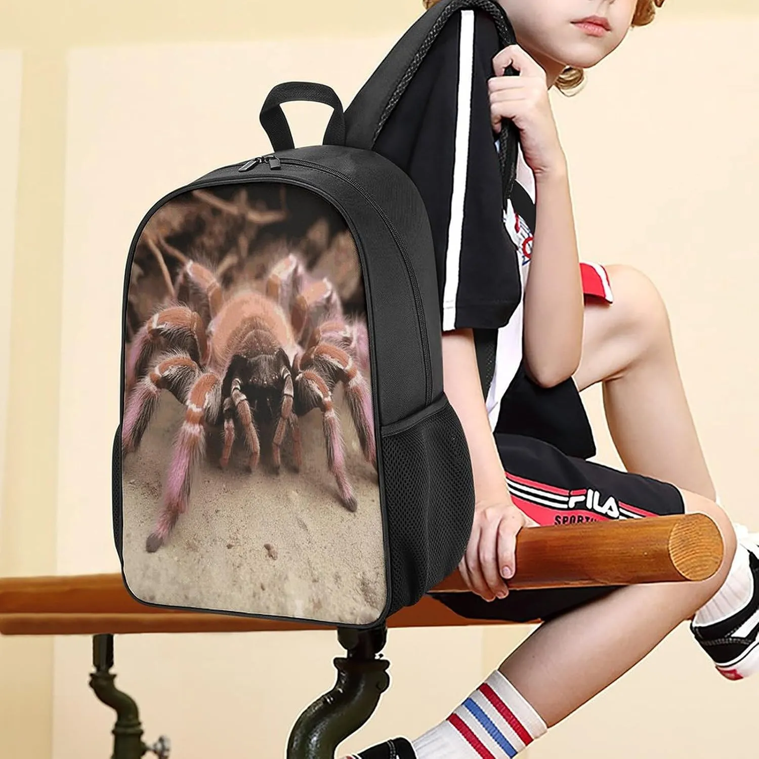 Lightweight Backpacks Cute Travel Bag Durable Large Mexican Pink Tarantula Printing Small Travel Backpack For Women & Men