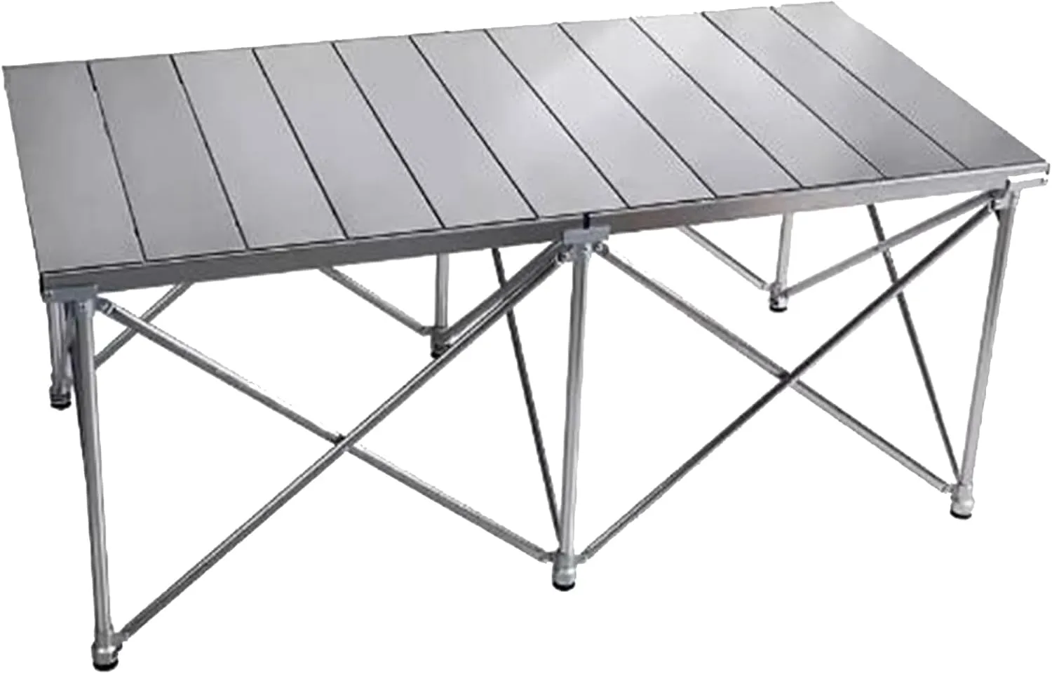 Lightweight Camping Table Portable Picnic Table Aluminum Folding Camping Table Roll Up Desktop for Outdoor Camping Hiking