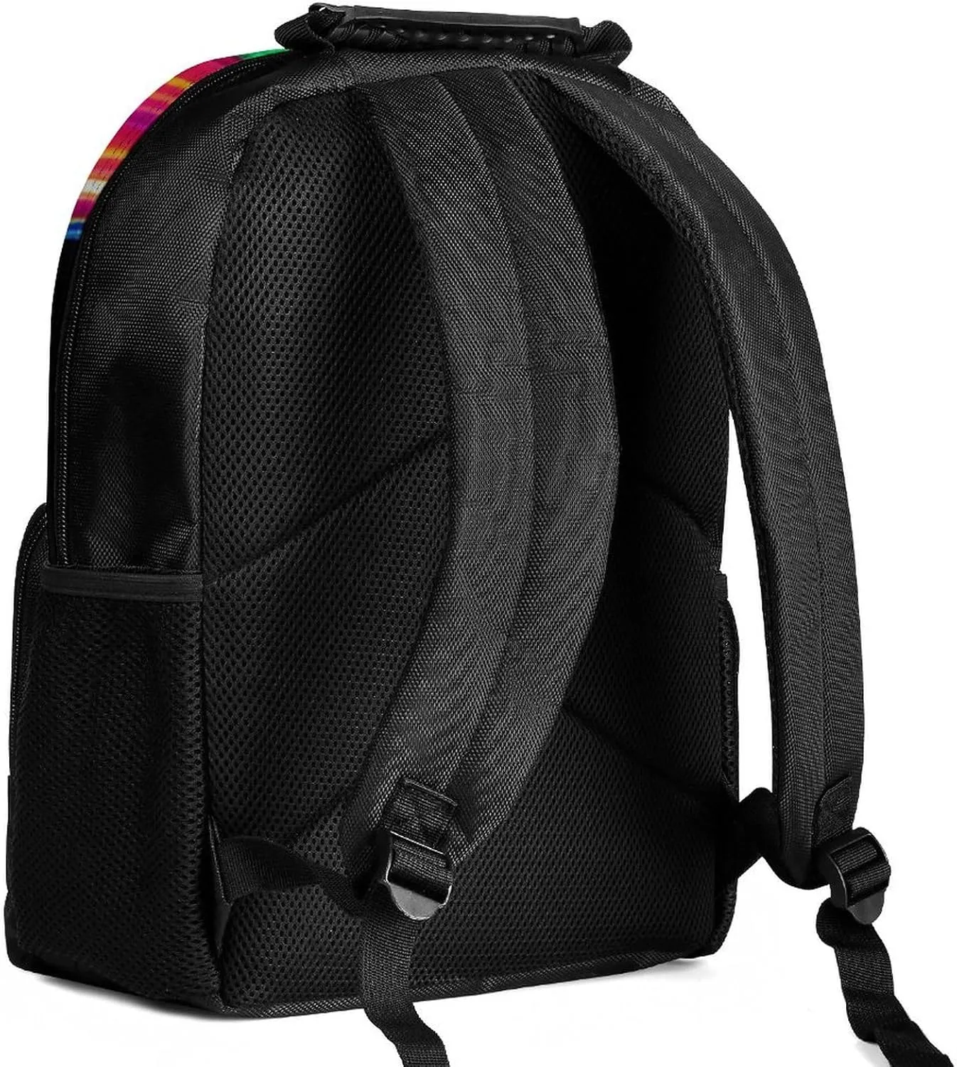 Lightweight Daypack Backpack for Sports Travel Running - Large Capacity Multipurpose Anti-Theft Bookbag, Rainbow Wild Horse Head Art Laptop Backpack Daypack