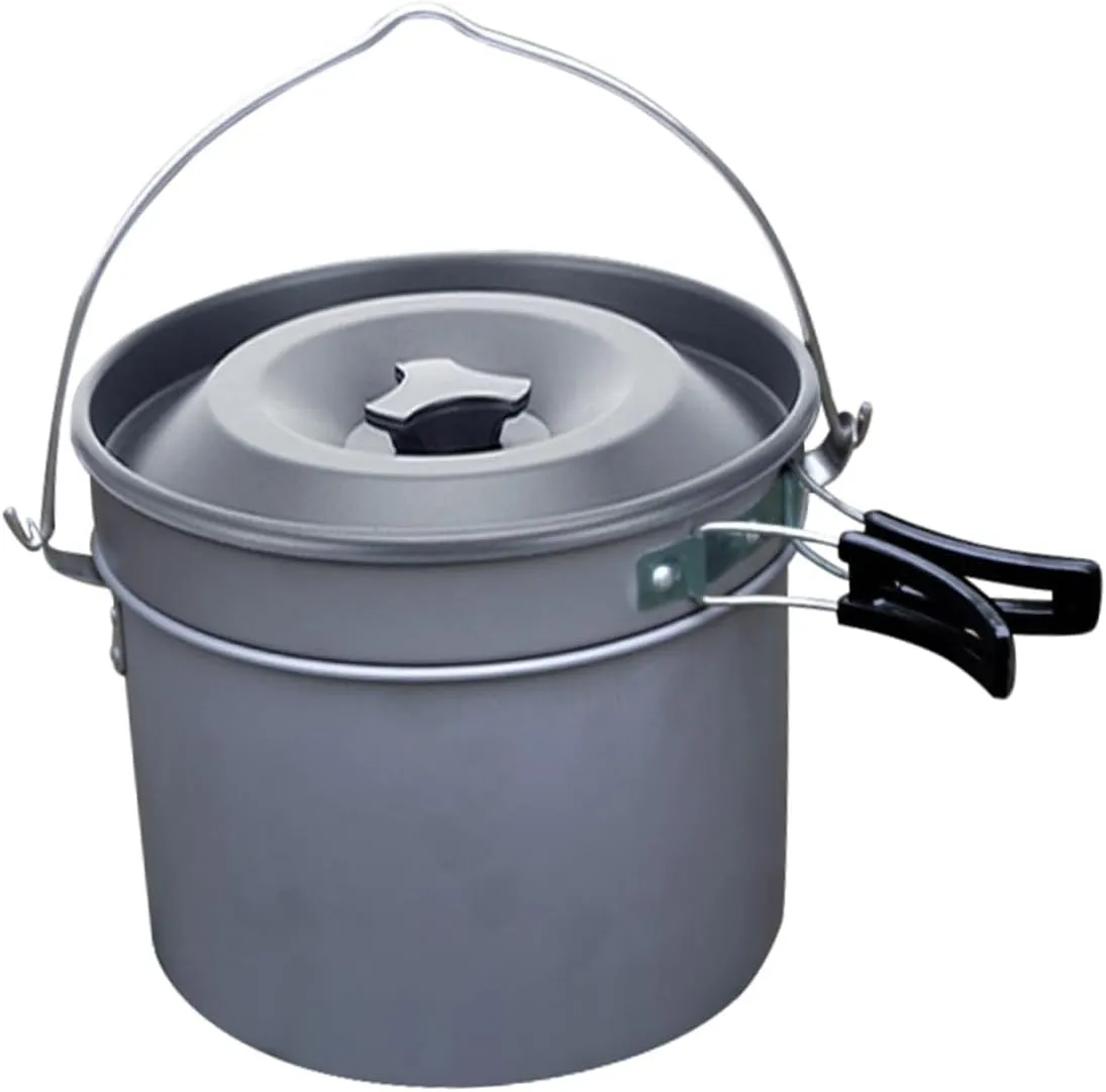 Lightweight Portable Pot for Camping Backpacking Outdoor Cooking Fire Pit Non-Stick Surface