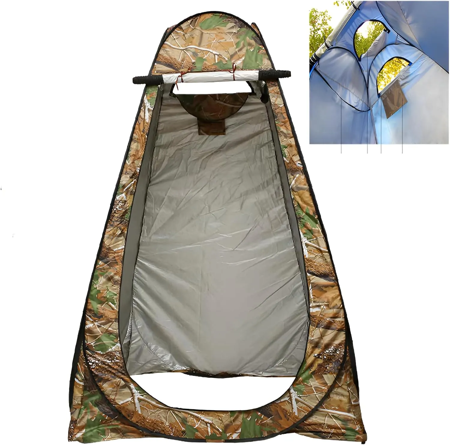 [lilaBelle]【-Season Privacy Shelter】 Thickened Portable Outdoor Tent with Iron Frame & Windproof Design, Instant Pop-Up Changing Room for Camping Beach Hiking, Includes 4 Stakes & Storage Bag