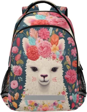 Llama Alpaca Design Waterproof Backpack - Casual Outdoor Sports Daypack with Ergonomic Shoulder Straps#633