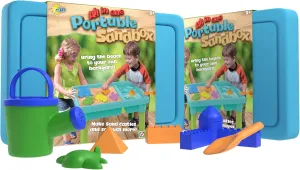Lollipop Portable Sandbox - Bring The Beach to Your Backyard - Sand Sensory Table with Lid and Toys