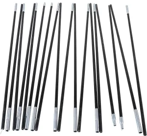 Long Leaf Tent Poles Replacement, Adjustable Steel Rods for Camping Tarps, Black Pre-Assembled Tent Pole, Camping Tent Rod, Tarp Poles Rods X2