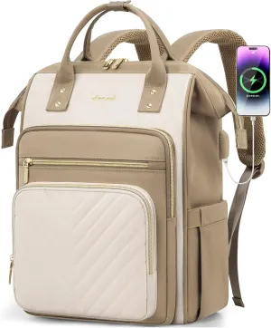 LOVEVOOK 15.6 Inch Laptop Backpack for Women,Travel Work Backpack Purse with USB Port,Large Capacity Nurse Bag Teacher Backpack,Waterproof Casual Daypack Business Computer Bag