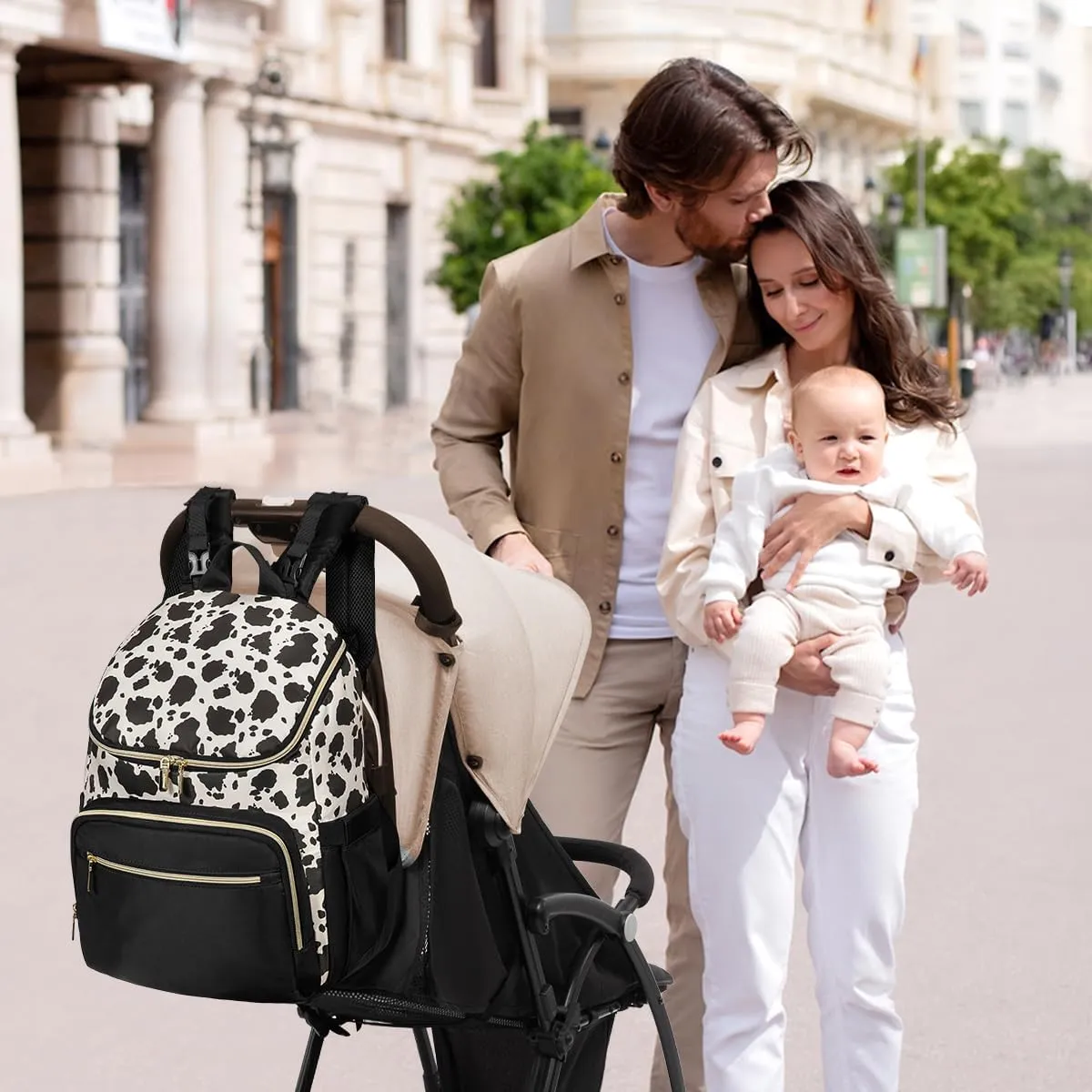 LOVEVOOK Diaper Bag Backpack Large Capacity Baby Bag with Portable Changing Pad, Multifunction Baby Travel Backpack
