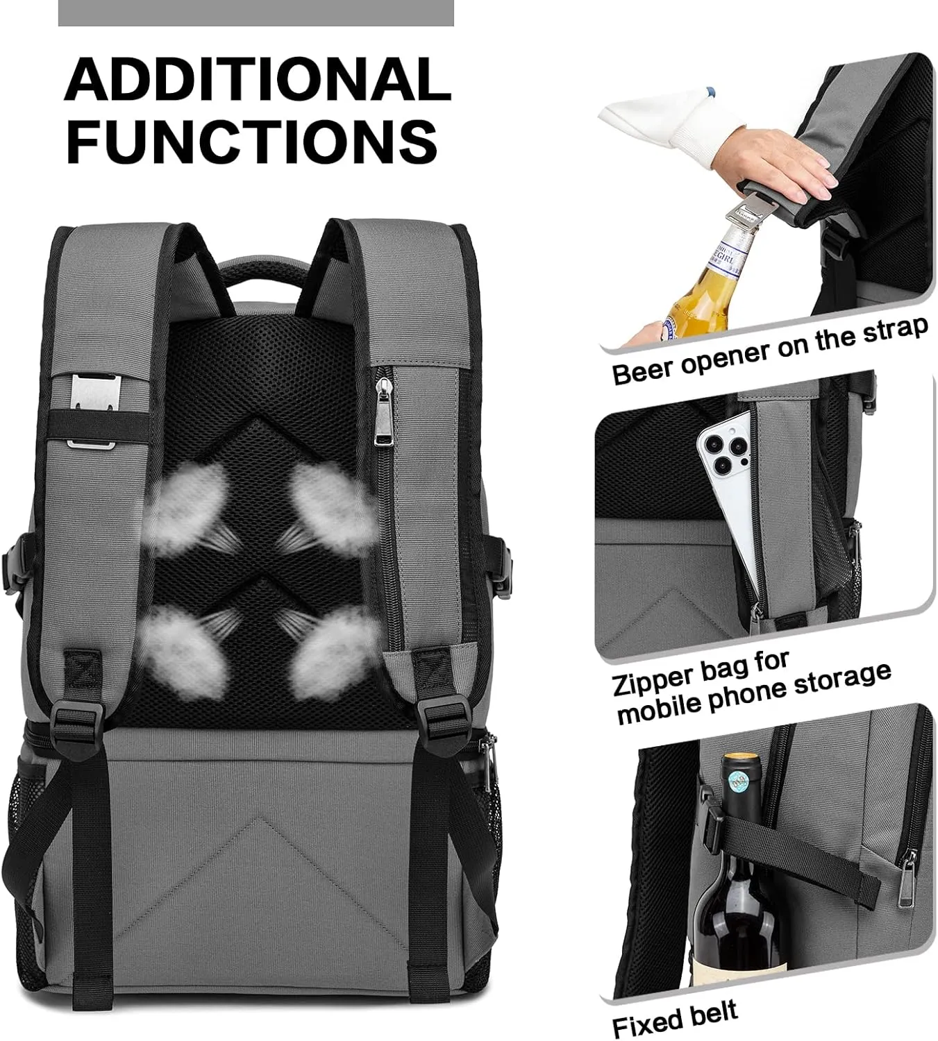 Lyweem Cooler Backpack Insulated Leak Proof 38 Cans Lightweight Lunch Backpack Cooler for Men Women Small Soft Cooler Bag