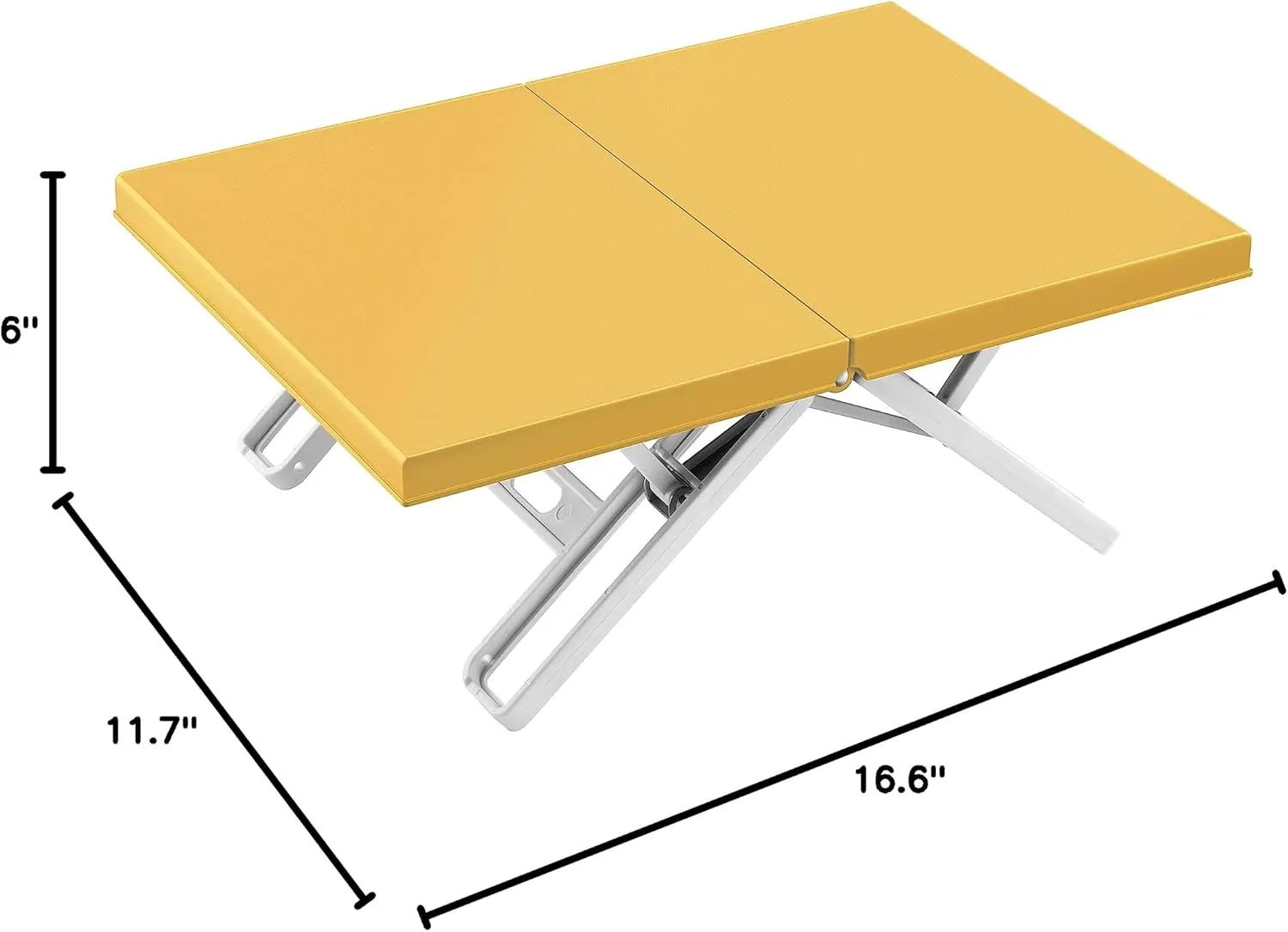Maarch Small Beach Table for Sand Foldable, Small Laptop Tray Table, Portable Mini Low Picnic Camping Table, Yellow