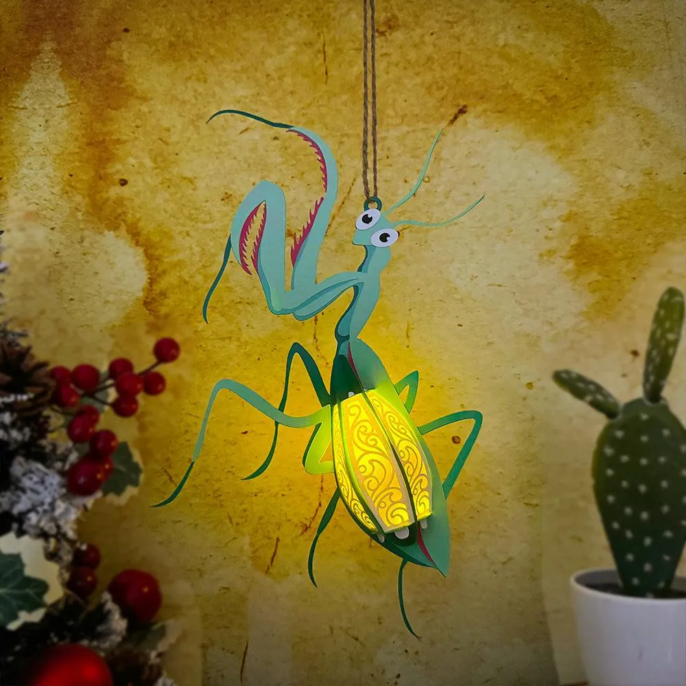 Mantis - 3D Mantis Lantern File - 7.8x10.7" - Cricut File - LightBoxGoodMan