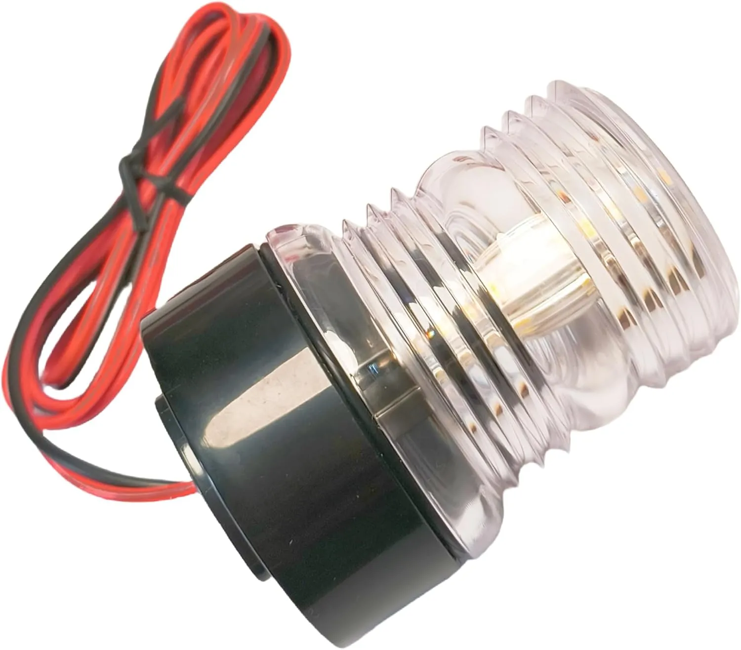 Marine 360 Degree LED Anchor Light Nautical Light Ring Light, 12V Waterproof Navigation Light, suitable for boats and yachts (Light Color:White), YLlight3color