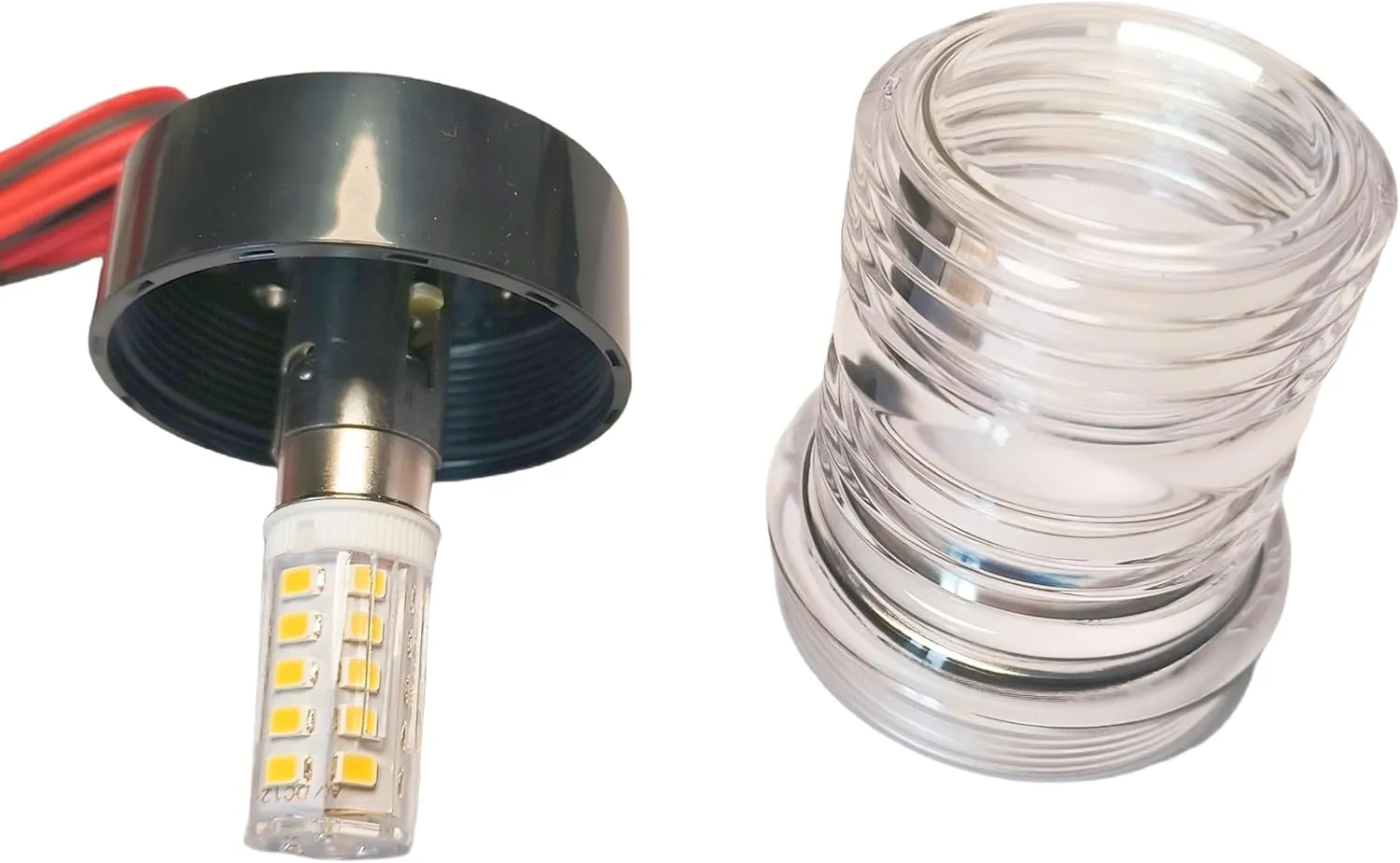 Marine 360 Degree LED Anchor Light Nautical Light Ring Light, 12V Waterproof Navigation Light, suitable for boats and yachts (Light Color:White), YLlight3color