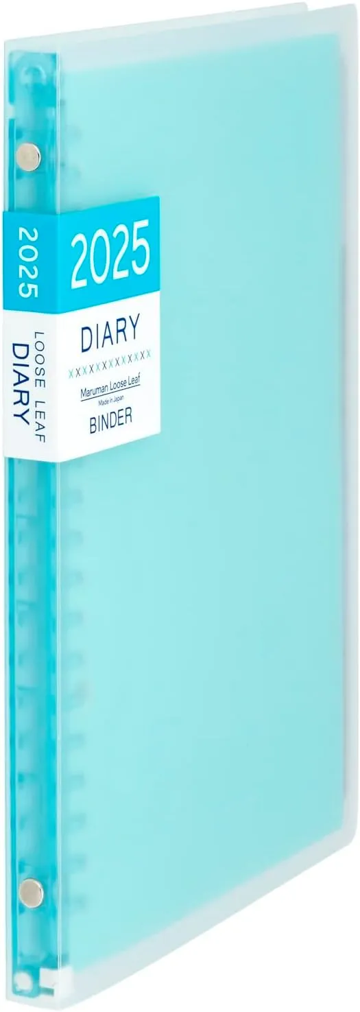 Maruman FD42-25-02 Planner, 2025 Schedule Book, Planner, Monthly, 20 Holes, A5, Blue, Starts January 2025