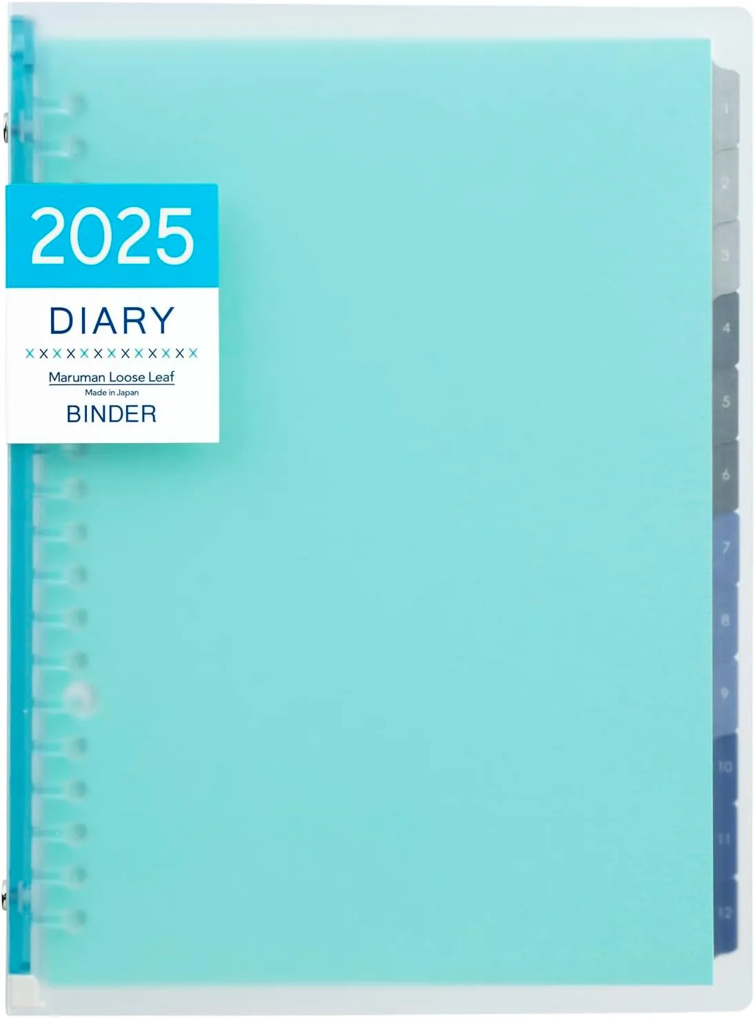 Maruman FD42-25-02 Planner, 2025 Schedule Book, Planner, Monthly, 20 Holes, A5, Blue, Starts January 2025