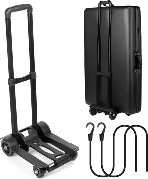Massage Table Cart Portable Massage Table Traveler Cart Massage Table Cart with Wheels Portable Massage Table Carrier Trolley Telescoping Handle Fits Most Sizes Sturdy Foldable Light Durable