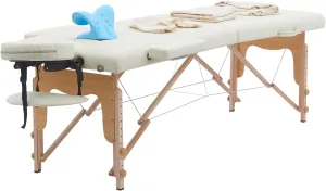 Massage Table Portable with Neck Stretcher and Sheets, 84 inch Massage Bed Adjustable Lash Bed Massage Bed Tattoo Table for Beauty Tattoo Eyelash (Table with Sheets, Cream)