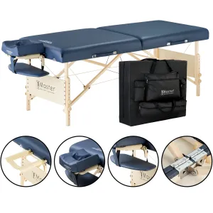 Master Massage 30" CORONADO™ Portable Massage Table Package with 3" Thick Cushion of Foam for Maximum Comfort! (Royal Blue Color)