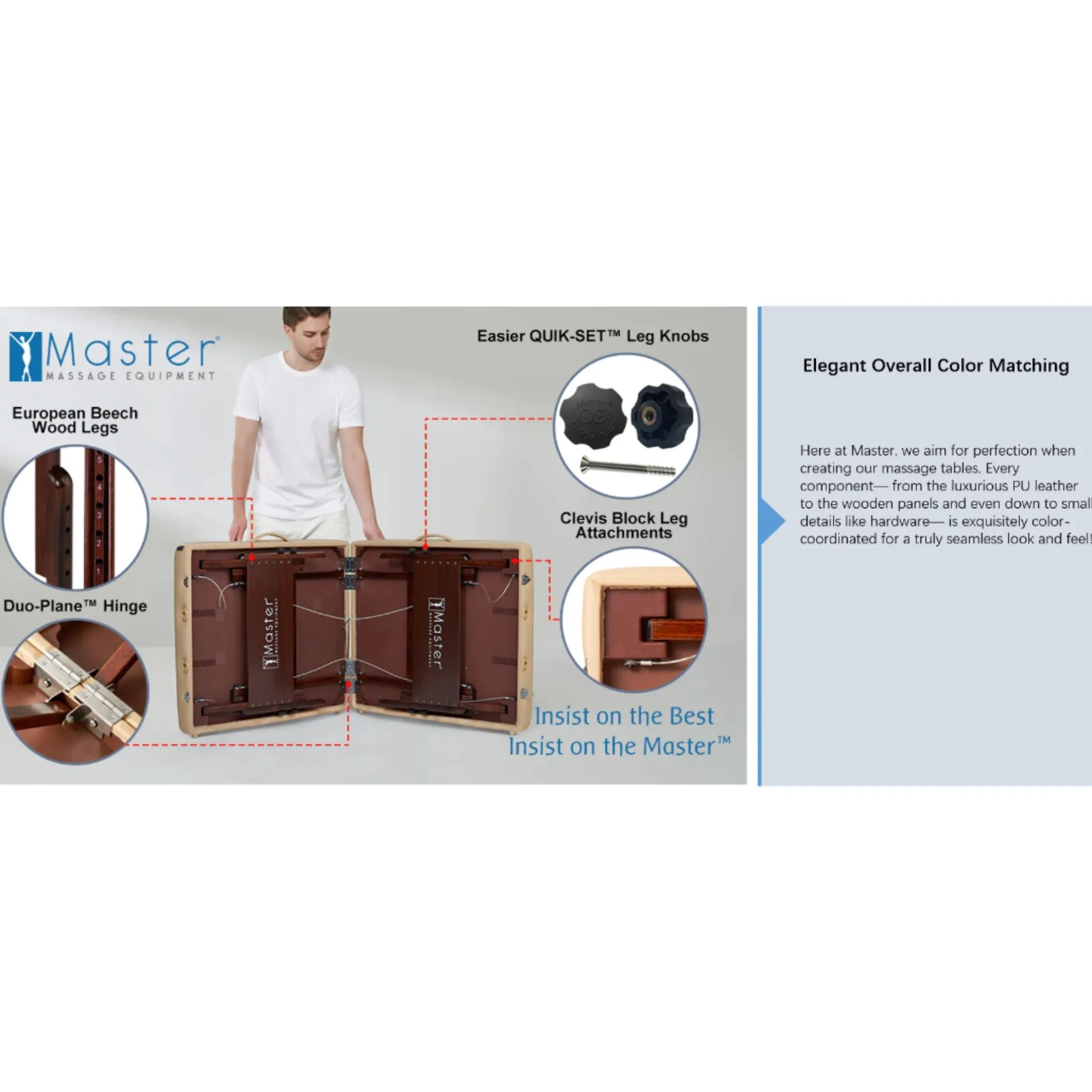 Master Massage 76 cm Del Ray Portable Massage Table