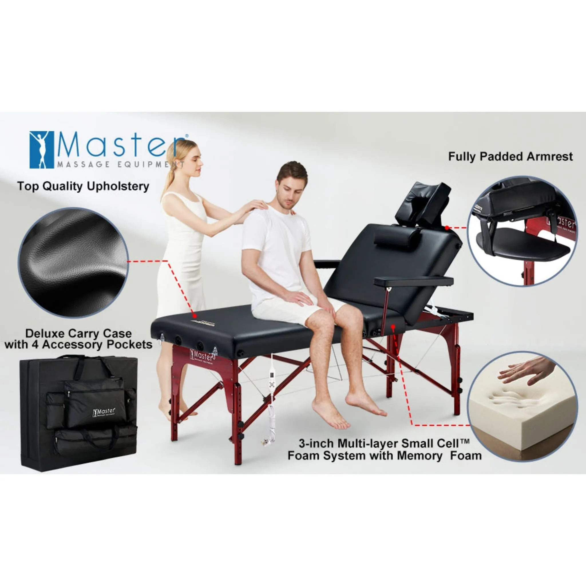 Master Massage 76cm Montclair Salon Therma-Top Ultimate Portable Massage Table Package