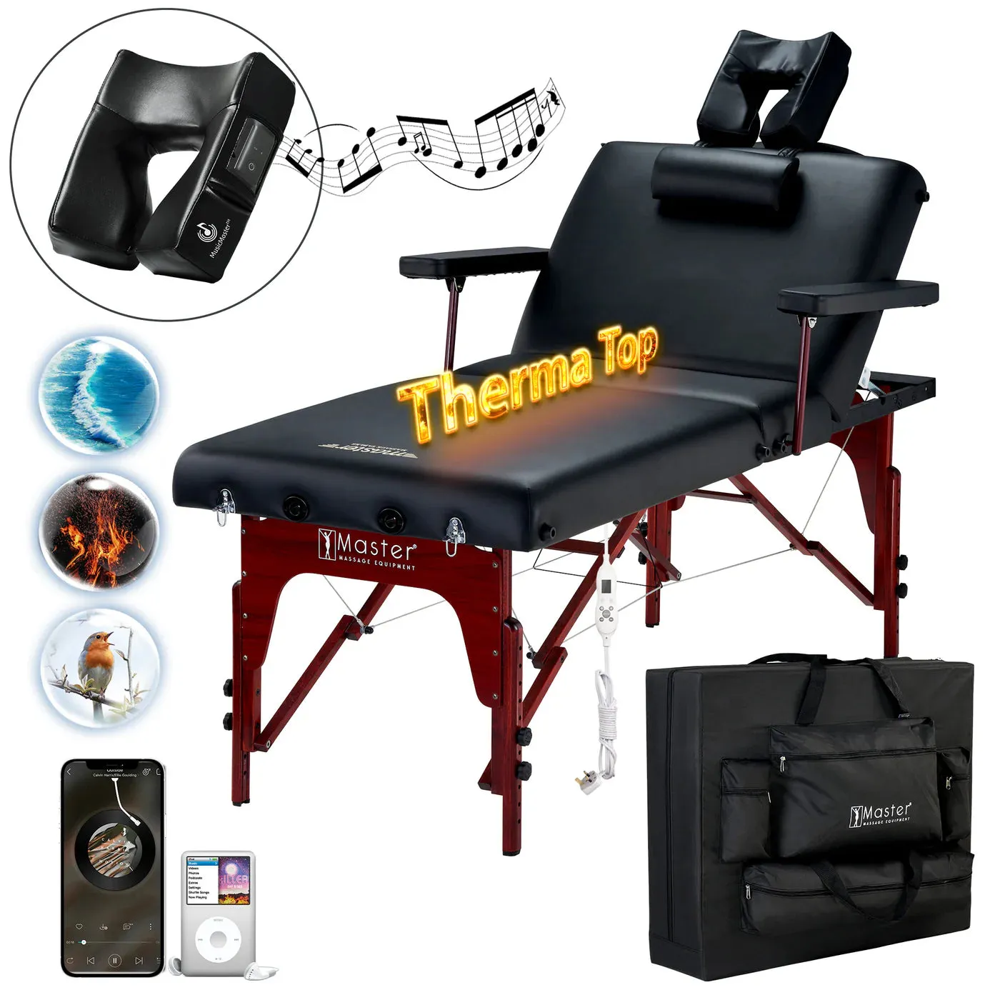 Master Massage 76cm Montclair Salon Therma-Top Ultimate Portable Massage Table Package