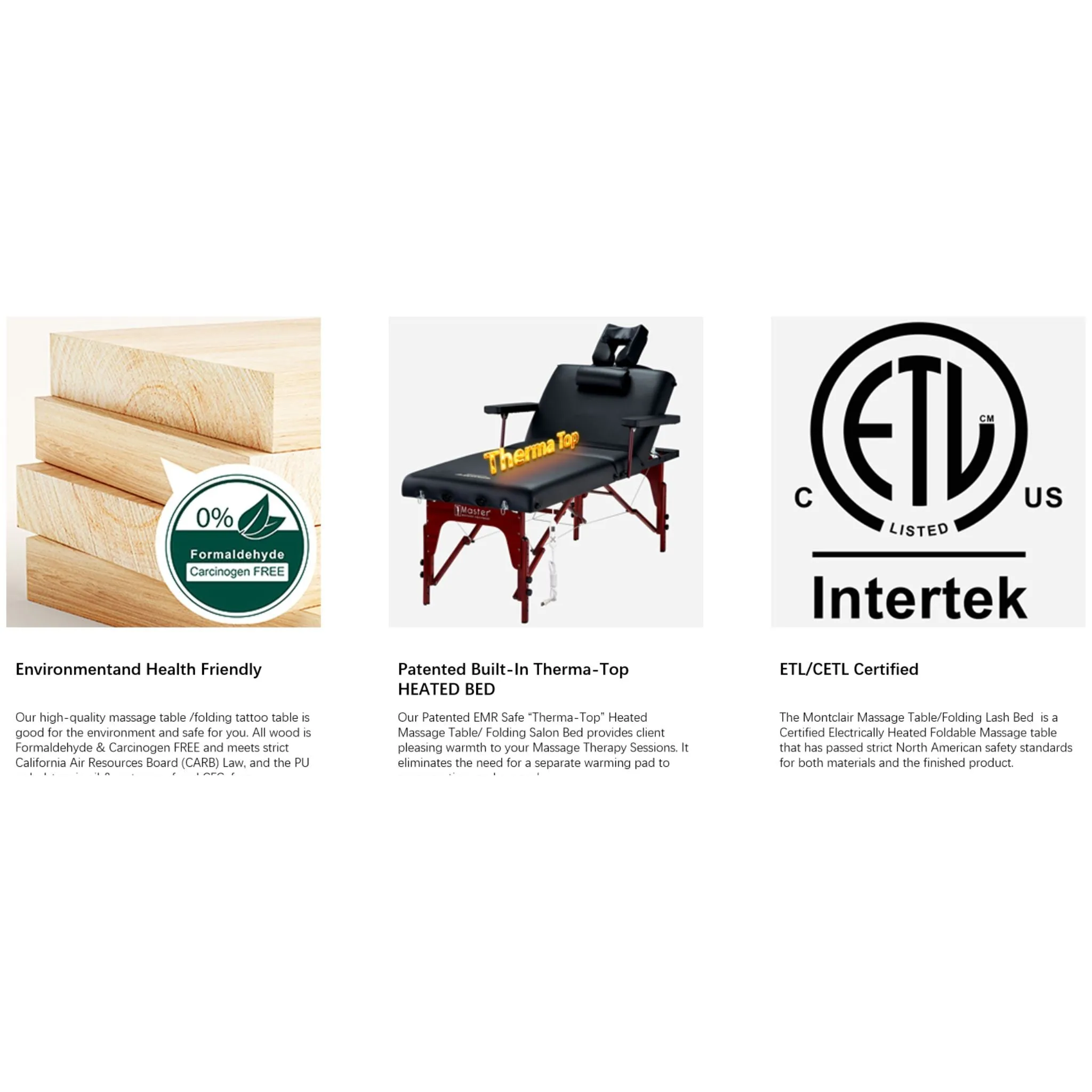 Master Massage 76cm Montclair Salon Therma-Top Ultimate Portable Massage Table Package
