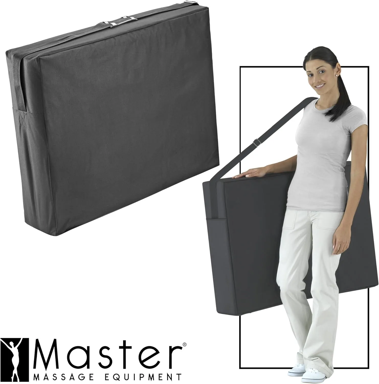 Master Massage Zephyr Lightweight Portable Massage Table Package- Tattoo Table- Spa Bed (Black, Maroon)