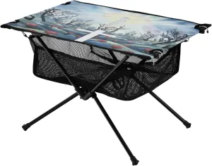 MCHIVER Portable Camping Table Folding Beach Table with Carry Bag Crosses Drawing Portable Craft Table for Outdoor Hiking Backpacking Picnic