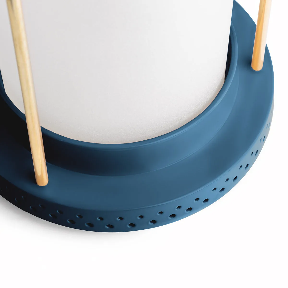 medium Stefan cordless lantern in Denim by the Novogratz