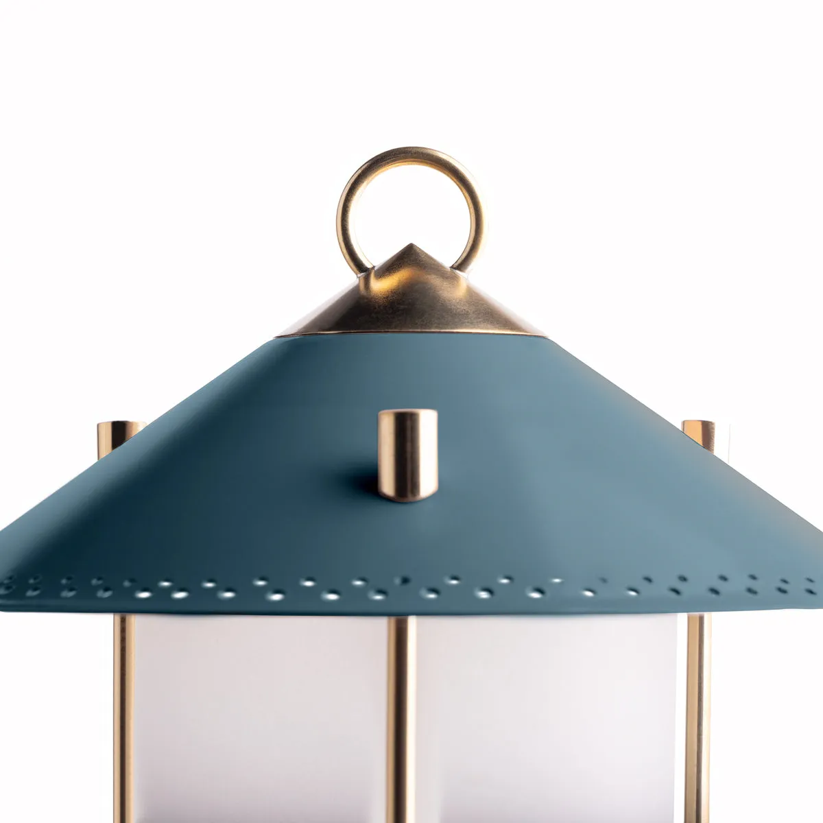 medium Stefan cordless lantern in Denim by the Novogratz