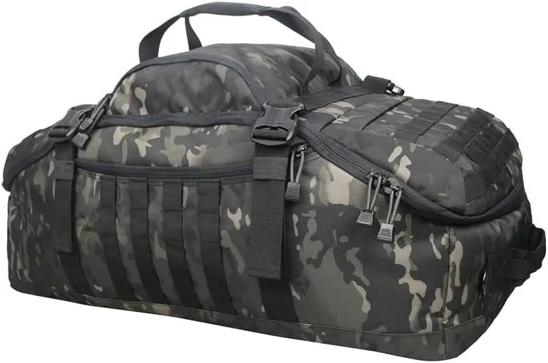 Men Army Sport Gym Bag Tactical Waterproof Backpack Camping Backpacks Sports Travel Bags, Black Camo, S 40Litres, Backpacks
