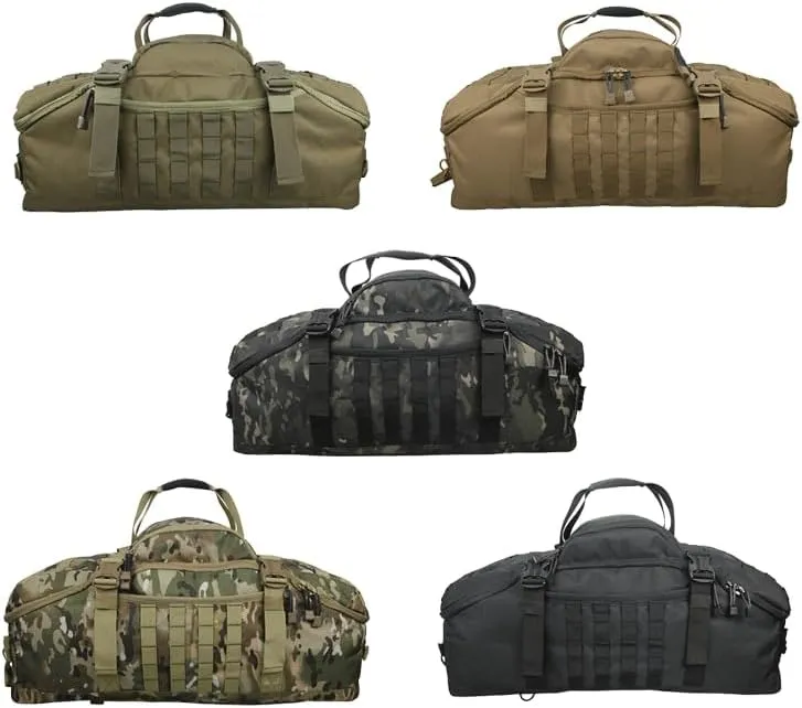 Men Army Sport Gym Bag Tactical Waterproof Backpack Camping Backpacks Sports Travel Bags, Brown Camo, S 40Litres, Backpacks