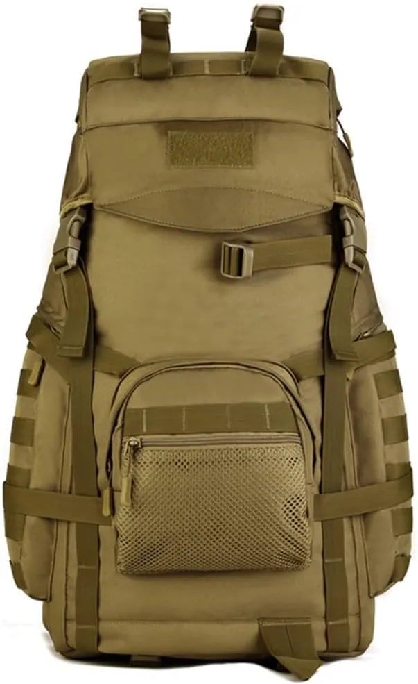 Men Backpacks Outdoor Backpack Nylon Trekking Daypack Backpacks Water Resistant Hiking Backpack, Brown, One Size
