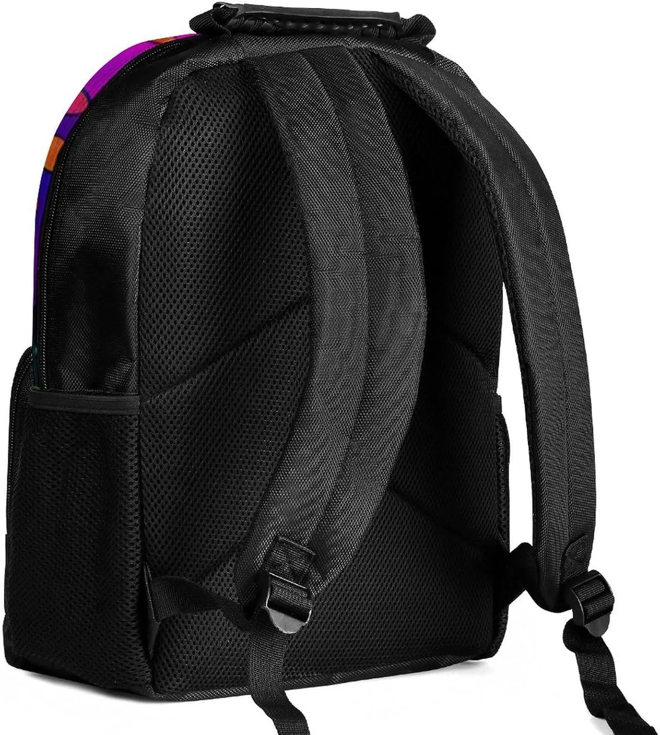 Men Women Polyester Psychedelic Magic Mushrooms Trippy Art Daypack Big Capacity Shoulder Bag With Adjustable Shoulder Straps for Camping Travel Walking Cycling