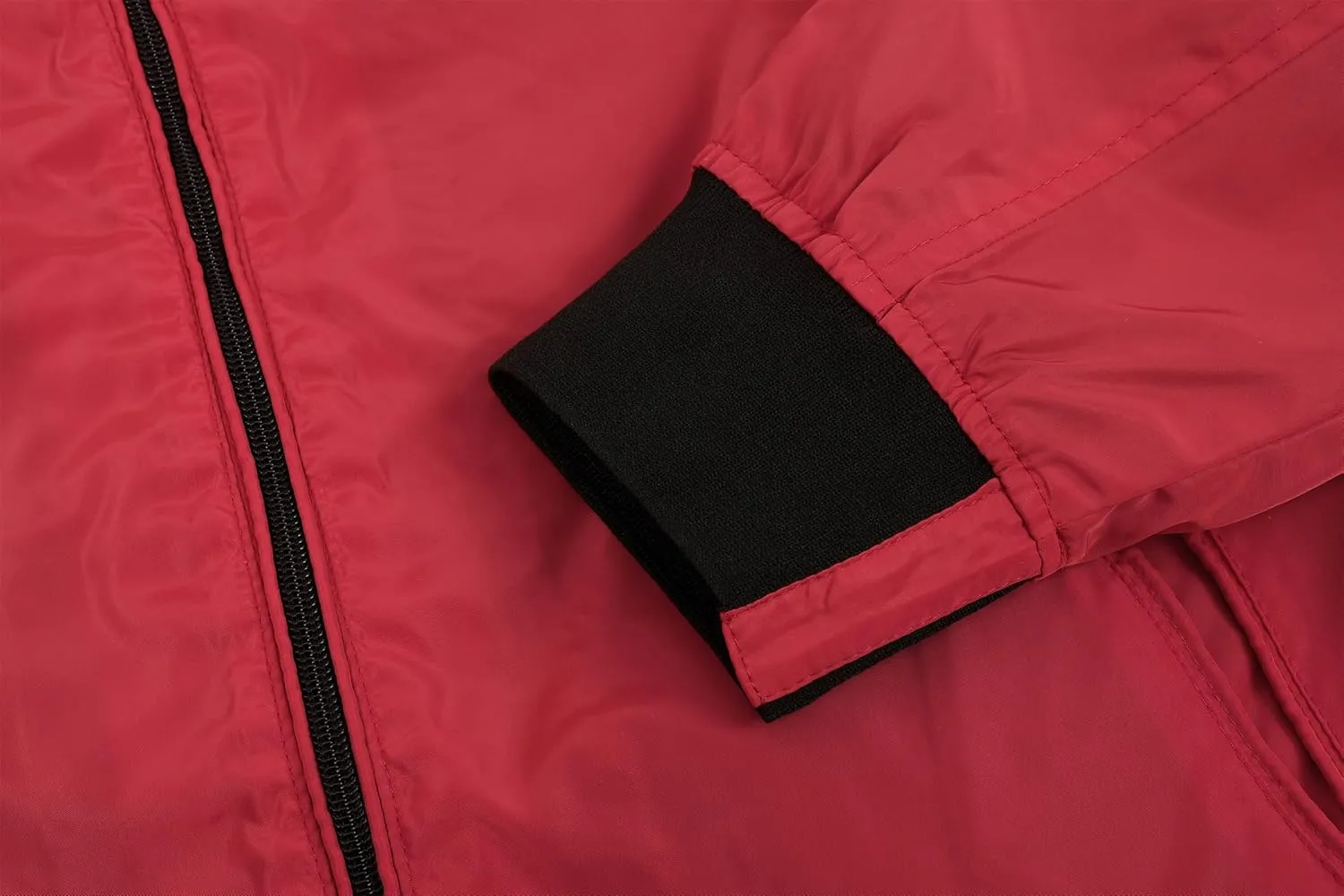 Mens Bomber Jackets Lightweight Water-resistent Windbreaker with 3 Pockets