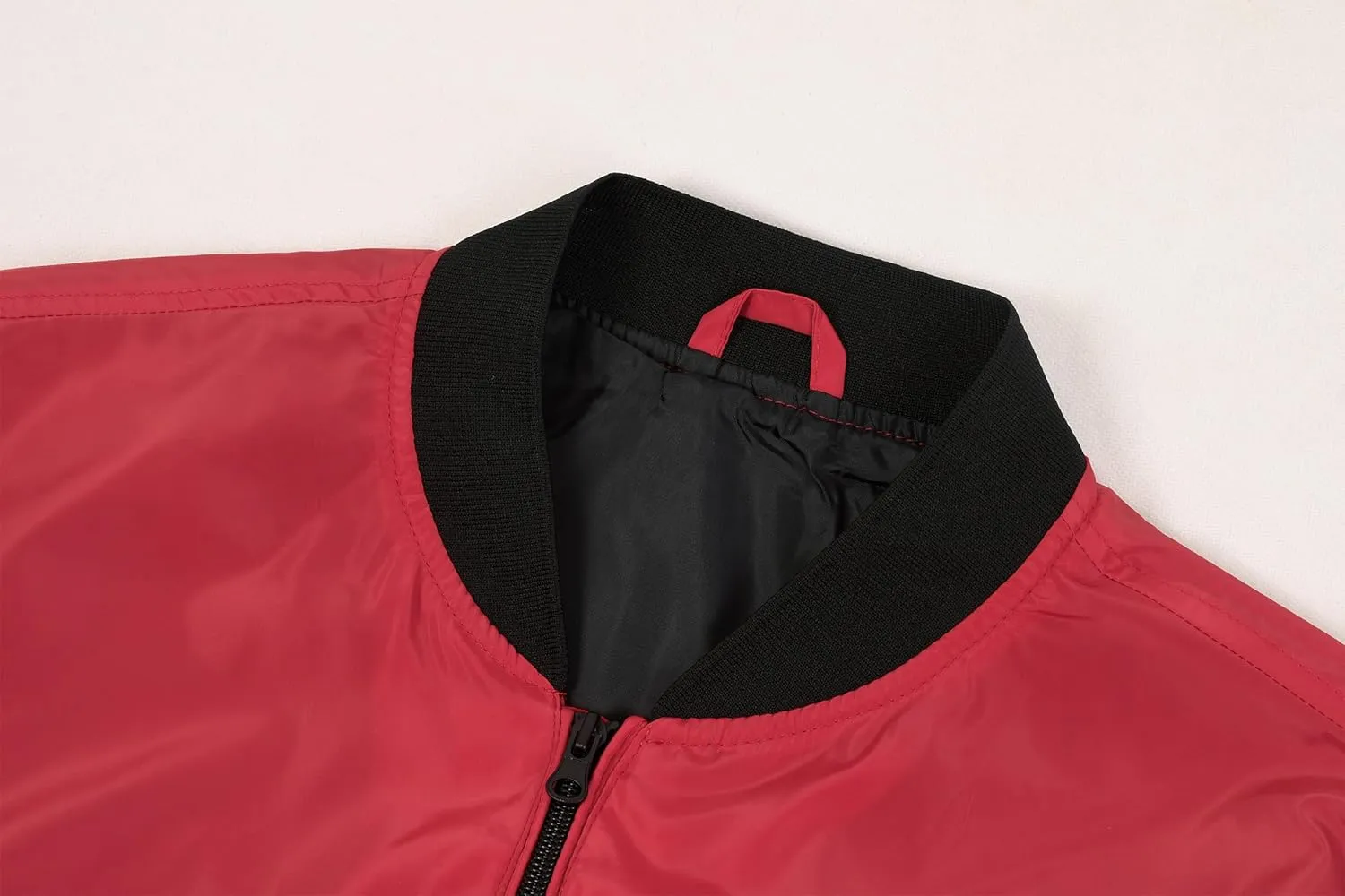 Mens Bomber Jackets Lightweight Water-resistent Windbreaker with 3 Pockets