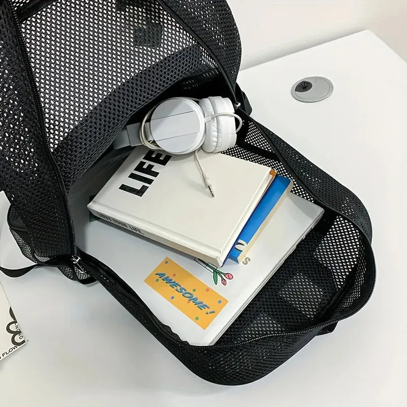 Mesh See Through Backpack