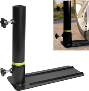 Metal Flagpole Tire Mount, Adjustable Heavy Duty Tire Flag Pole Holder Fit 1.77" Diameter Flag Pole, Tailgate Flag Pole with Base, Black Portable Flag Pole Stand for Car, Camping, RV