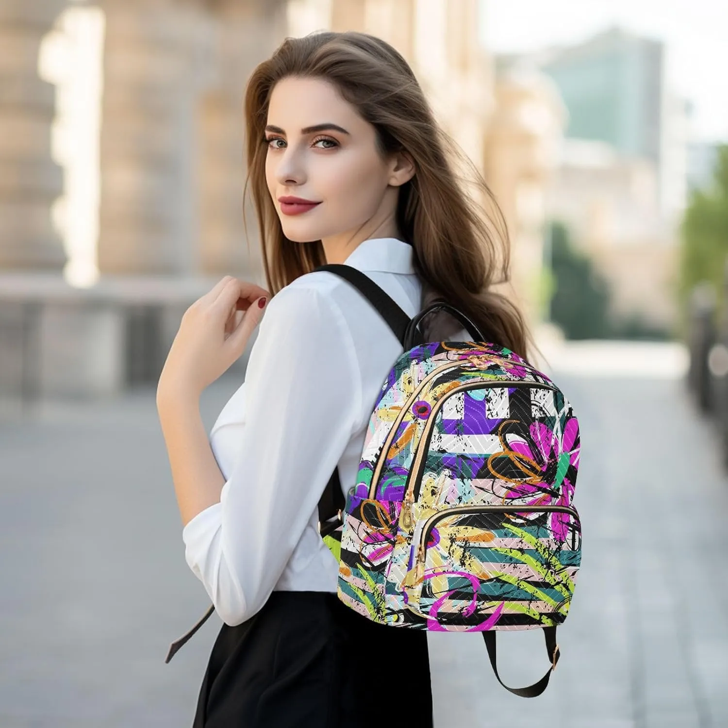 Mini Backpack Purse for Women Pretty Valentine Travel Backpack Fashion Backpack Lightweight Shoulder Bag Casual Daypack(Medium Pattren 2)