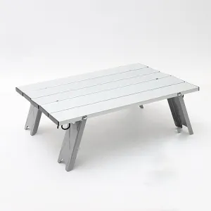 Mini Folding Table Camping Tent Table Camping Portable Coffee Table Home Bed Computer Table Aluminum Plate Table Commemoration Day, 41.2*29*13cm