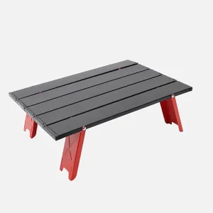 Mini Folding Table Camping Tent Table Camping Portable Coffee Table Home Bed Computer Table Aluminum Plate Table Commemoration Day