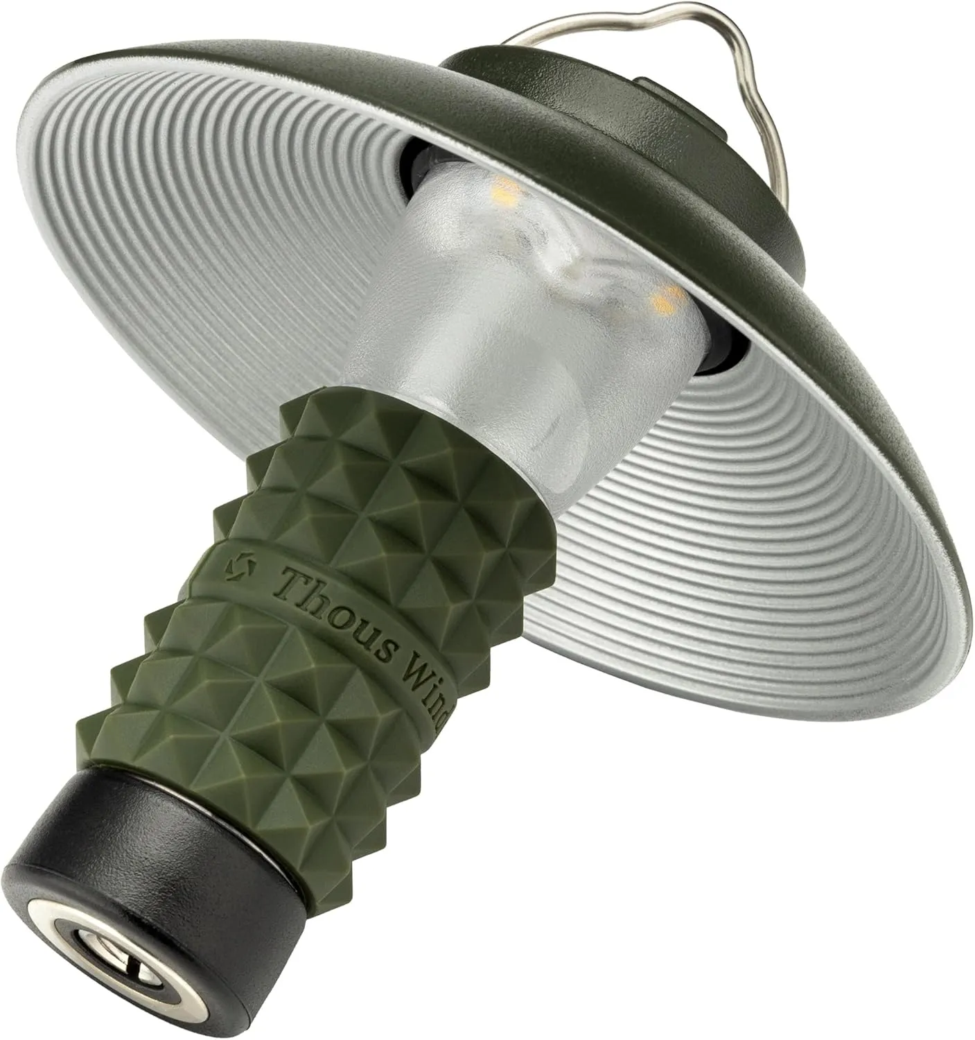 Mini LED Lantern, Rechargable Portable Campingt Flashlight, 3 Lighting Modes Camping Light for Outdoor Hiking Emergency, Olive Green