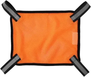 MiOYOOW Orange Mesh Panel, High Visibility Backpack Panel Cover Outdoors Panel with Reflective Strips/Pocket for Hunting Hiking Camping Biking Tents