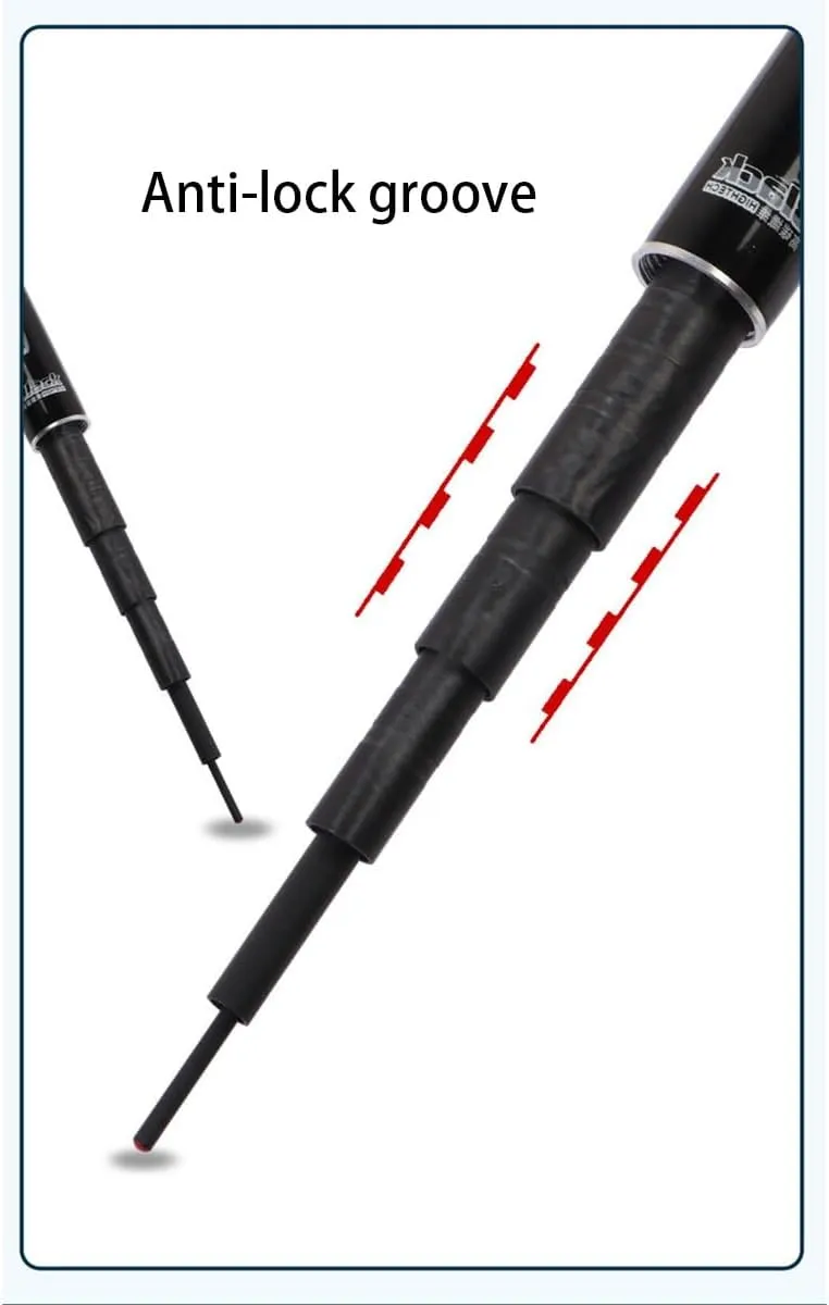 MirOdo Carbon Fiber Fishing Rod 3.6-7.2m Fishing Rods Telescopic Hand Pole Ultra-Light and Ultra-Hard Fishing Pole Carp Rod for Saltwater Freshwater Fishing