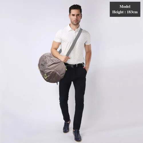 Miss Lulu Multifunctional Waterproof Cloth Gym Sport Backpack And Duffel Bag Grey