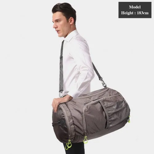 Miss Lulu Multifunctional Waterproof Cloth Gym Sport Backpack And Duffel Bag Grey