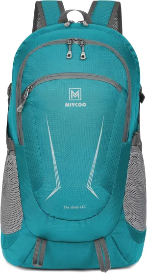 MIYCOO Lightweight Backpack for Men Women Foldable Packable Hiking Travel Backpack Outdoor Camping Waterproof Daypack 45L Green