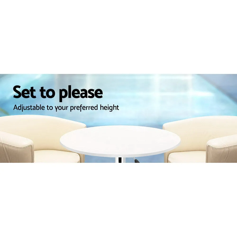 Modern Bar Gas Lift Bar Table - White