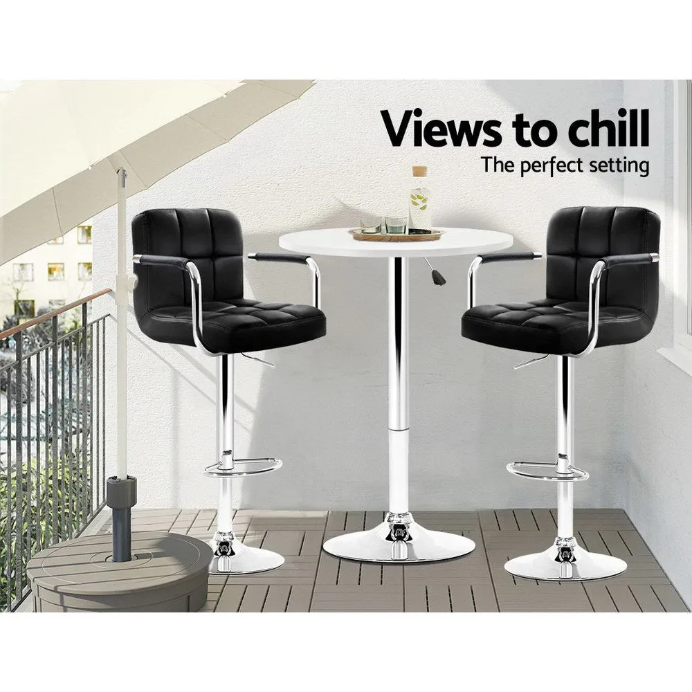 Modern Bar Gas Lift Bar Table - White