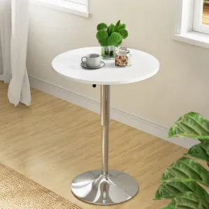 Modern Bar Gas Lift Bar Table - White