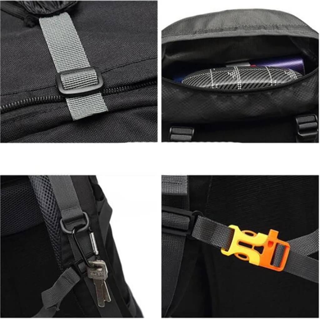 Mountaineering backpack hiking camping backpack large capacity mountaineering bag men 50L/60L(3-pack,60L)
